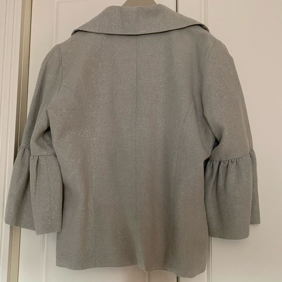 WOMEN’S ONE BUTTON JACKET WITH 3/4 SLEEVES Sz L by MAESTRO. - Picture 2 of 14